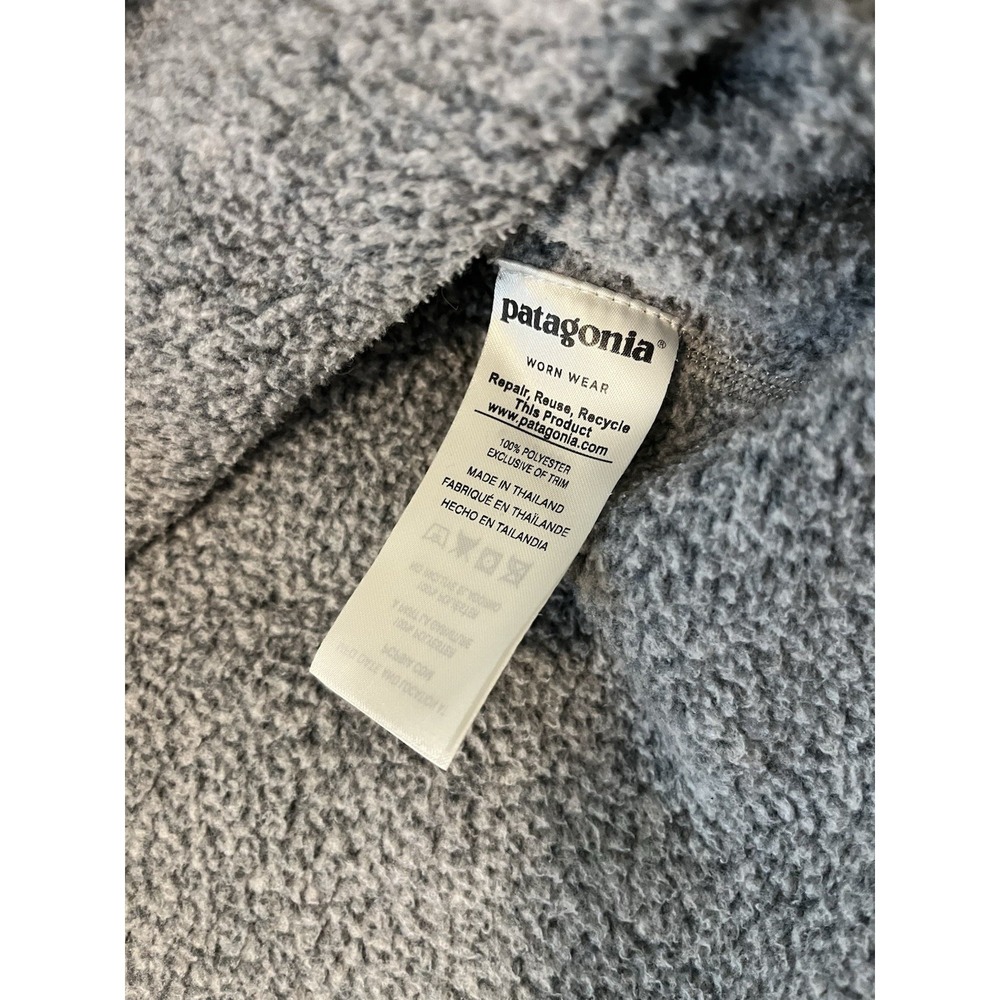 Patagonia Mens Sz Med Gray Better Sweater 1/4 Zip Fleece Pullover Jacket 25522 - Picture 5 of 7